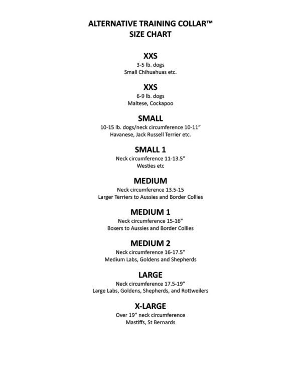 Joel Silverman’s Alternative Training Collar (TM) 9 Sizes Official Joel Silverman site