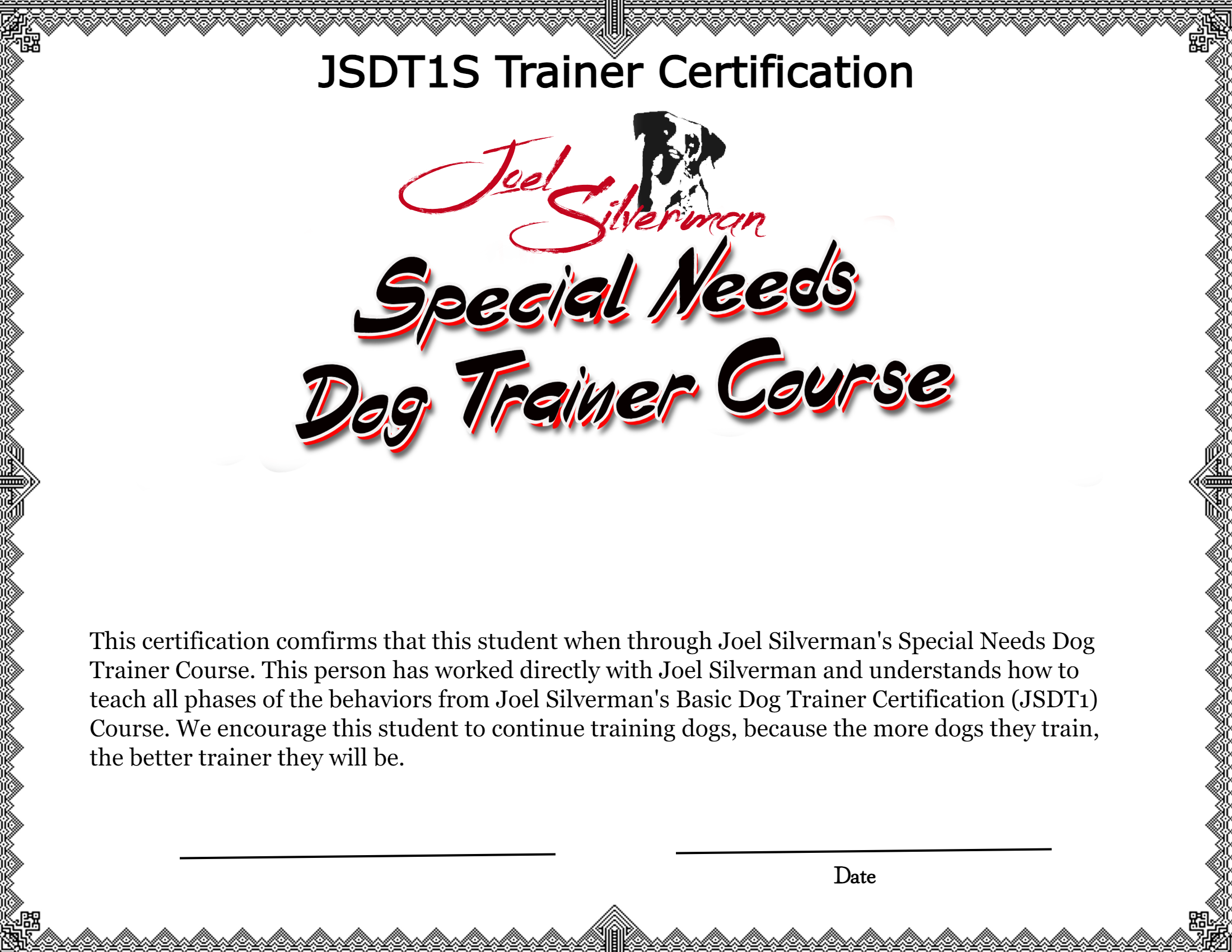 joel silvermans special needs dog trainer course